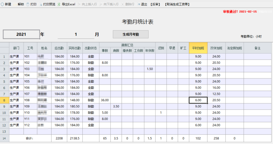 人事考勤系統(tǒng)